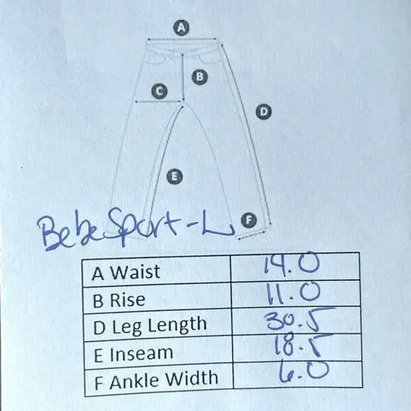 BEBE SPORT HIGH RISE CROP CAPRI ATHLETIC GYM LEGGINGS  PINK BLACK PANTS - L - Picture 6 of 7